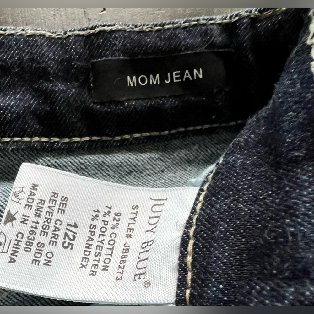 Judy Blue Mom Jeans Stretch Denim Womens Size 1/25 Mid Rise Western Cowgirl - Picture 6 of 9